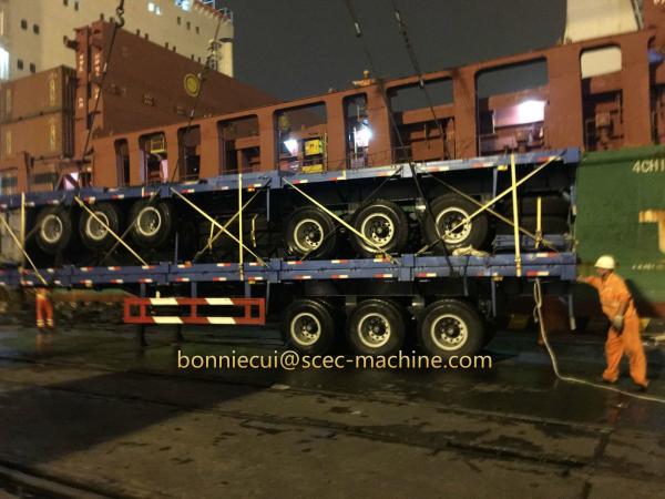 20ft 40ft Heavy Duty Semi Flat Bed Trailers Container Transport Truck Steel Material