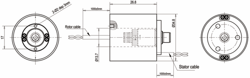 Modern Radar Slip Rings IP65 With 1 / 2 Channels Coax / Waveguide Rotary Joint