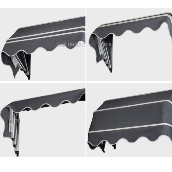 Anti UV Aluminum French Style Awnings Waterproof Folding Dutch Canopies