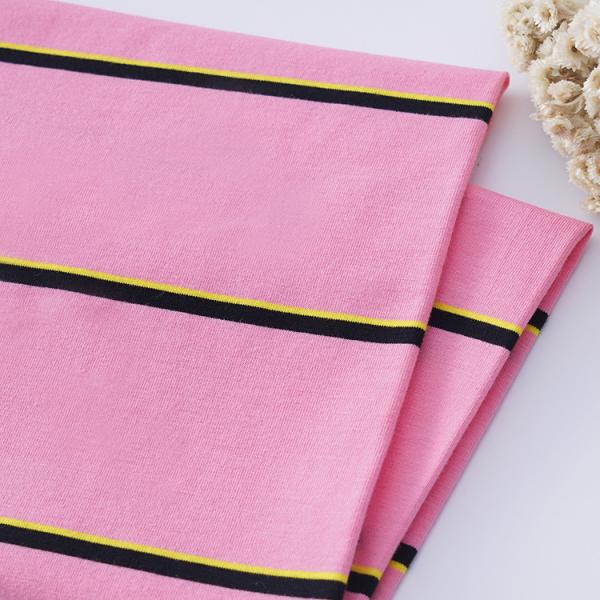 Tejido de punto a rayas personalizado y multicolor para uso informal