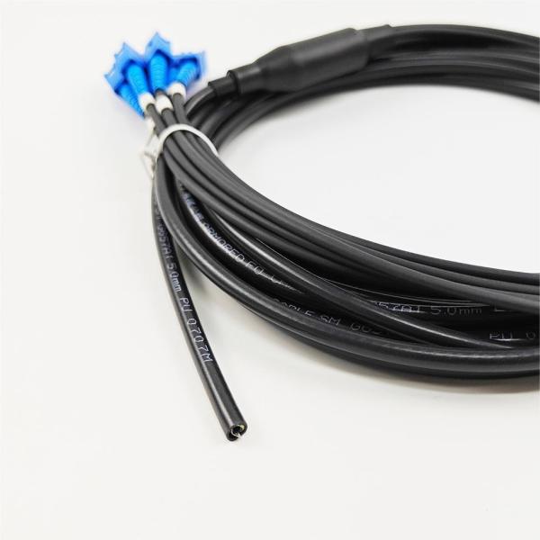 4F 5,0 mm Single Mode câble blindé en fibre optique à queue de porc SC UPC LSZH Micro spirale