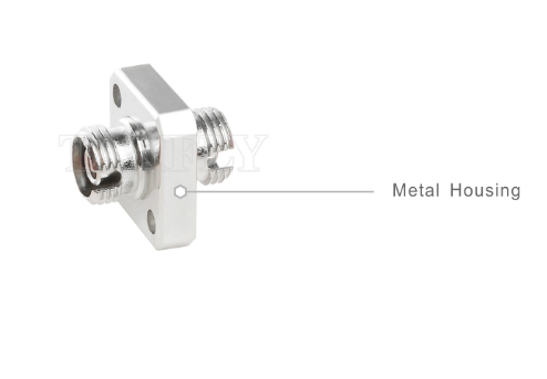 FC Simplex Metal Adapter – Square Type, Rugged Metal Housing, Low Insertion Loss, for Data Center & FTTx Fiber Connections