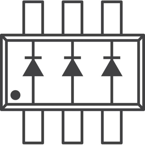 BZX84C5V6TS-7-F Bridge Type Rectifier Diode Triple Surface Mount Zener Diode Array