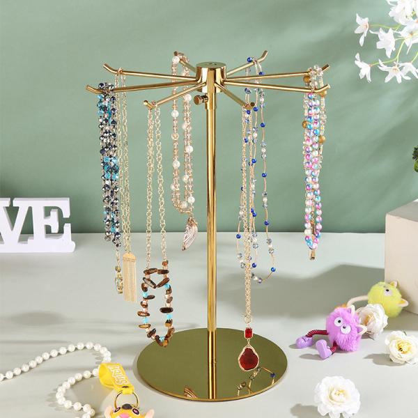 Stainless Steel 360 Rotating Metal Stand Necklaces  Jewelry Display Stands