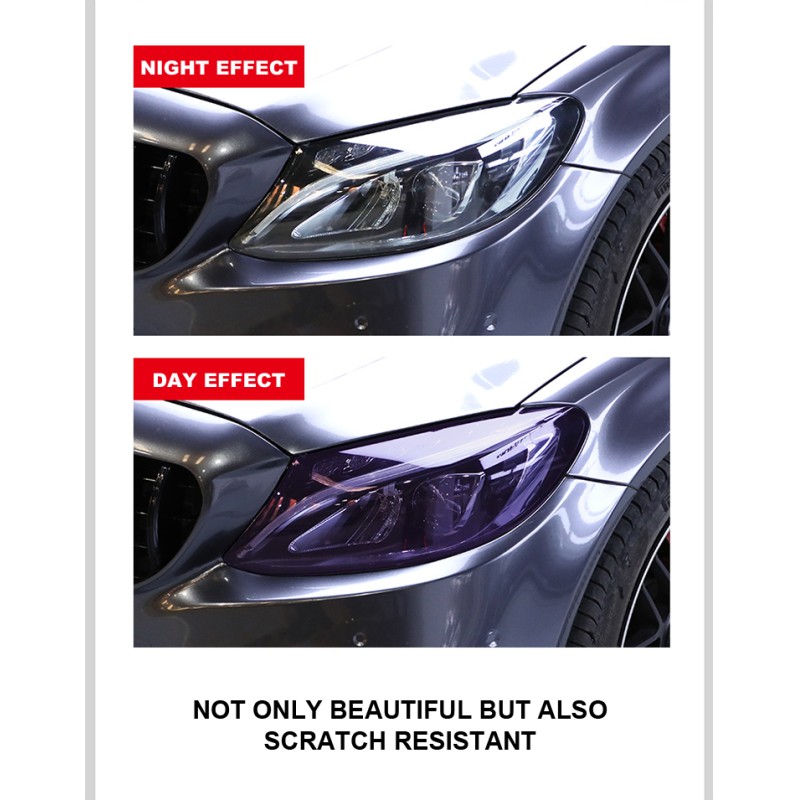 Anti Scratch Headlight Tint Film 30cm X 15m Photochromic  Headlight Wrap Film