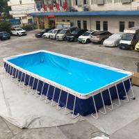 Piscine portative de cadre en métal de PVC de taille de la famille au-dessus de la terre