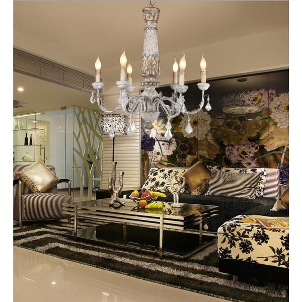 Wooden Iron Chandelier Lighting Vintage Crystal Lustre vintage chandelier(WH-CI-110)