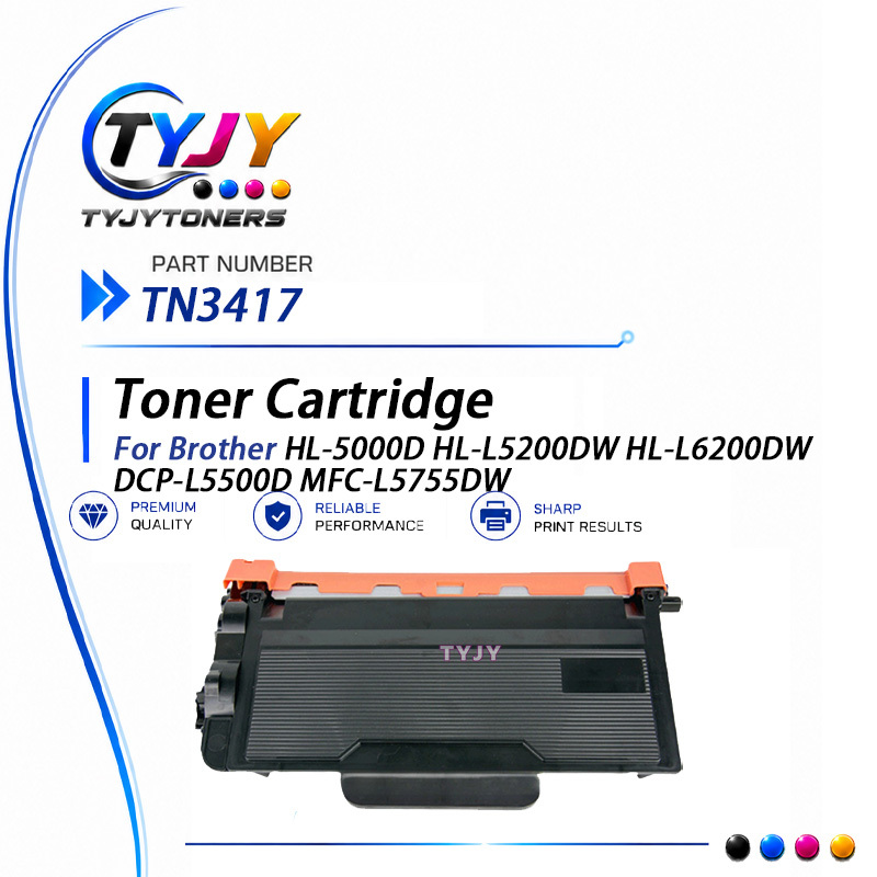 TN3417 Toner Cartridge For Brother HL-5000D HL-L5200DW HL-L6200DW DCP-L5500D MFC
