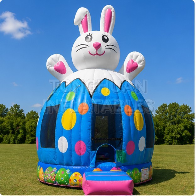 Commercial Easter Bunny Theme Inflatable Bounce House for Spring Festivals Birthday Parties Event Rentals and Family Entertainment Centers