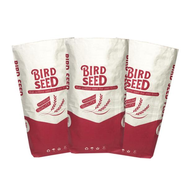 мешки Kraft риса 25kg Брауна Multiwall повторно использованные бумажными мешками бумажные