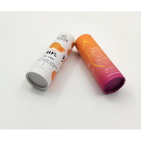 Height 90mm Round Paper Tube Packaging Essential Oil Bottle Box