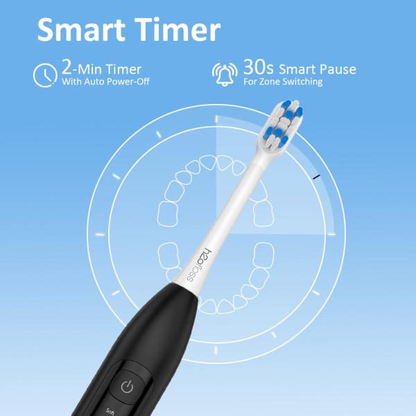 USB Rechargeable Sonic Electric Toothbrush for Adults and Students 6 Oral Care Brushing Modes and 4 Brush Heads Automatic