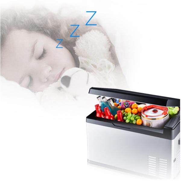 Durable Mini Car Refrigerator With Tempered Glass And Steel Housing