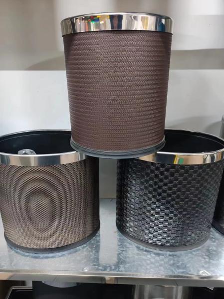 Black Stainless Steel Trash Can 2 In 1 Hotel Lobby Trash Cans