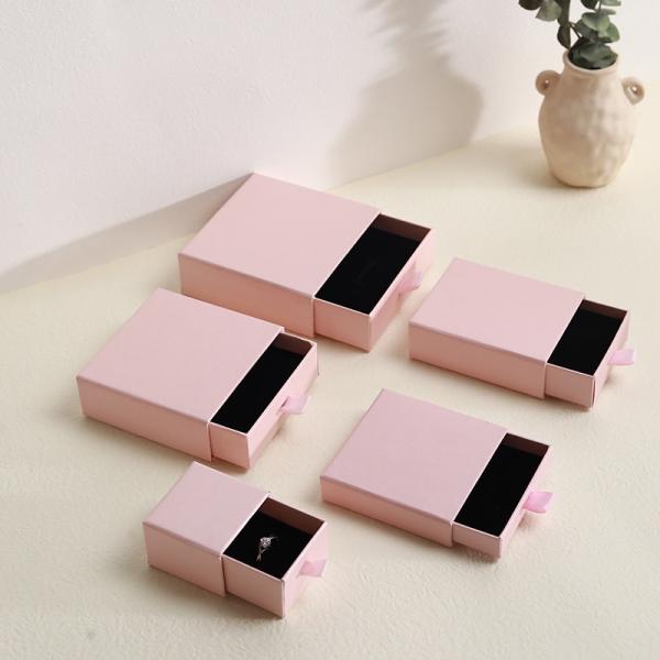 Customized Luxury Thin Jewelry Boxes Colorful Cardboard Bracelet Gift Packaging Set Recycled Kraft Material Perfume Wedding
