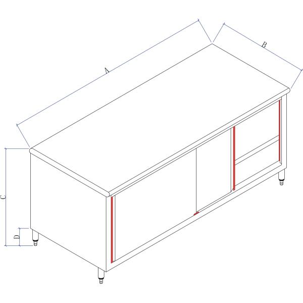 Open Door Stainless Steel Kitchen Equipment , Floor Standing And Wall Mounted Cupboard