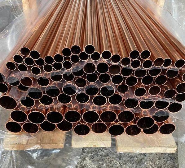 Extrusion Technology Copper Pipe Polishing 2-30mm With Red/Yellow Color