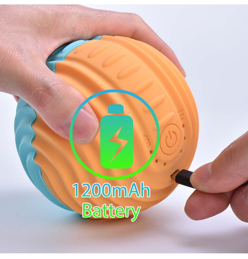 Oem Vibration Self Heating Deep Tissue Small Hand Grips Pain Massage Ball Roller Relief Fitness Massage Ball for Sore Muscle