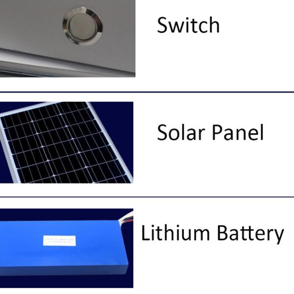 Outdoor 90w Integrated Solar Street Light 10800 Lumen With Solar Panel