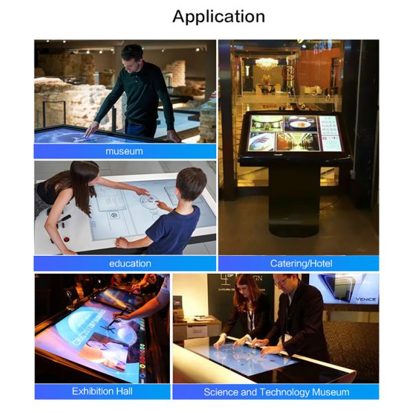 Custom Size 43 Inch Lcd Screen Table Advertising Player Multi Interactive 4K Waterproof Android Touch Screen Smart Coffee Table