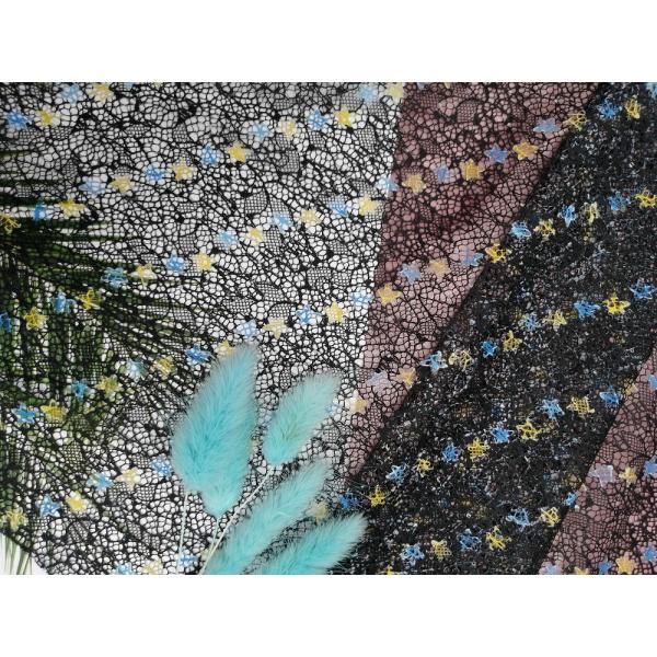 Ткань шнурка ткани 100% платья вечера шнурка поли напечатанная