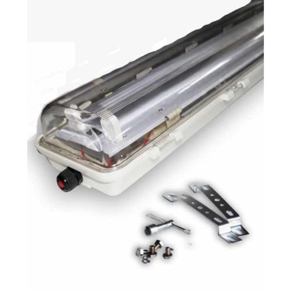 4FT Explosion Proof Lighting LED Linear Fixture ATEX Certified Zone 1 with PC Cover