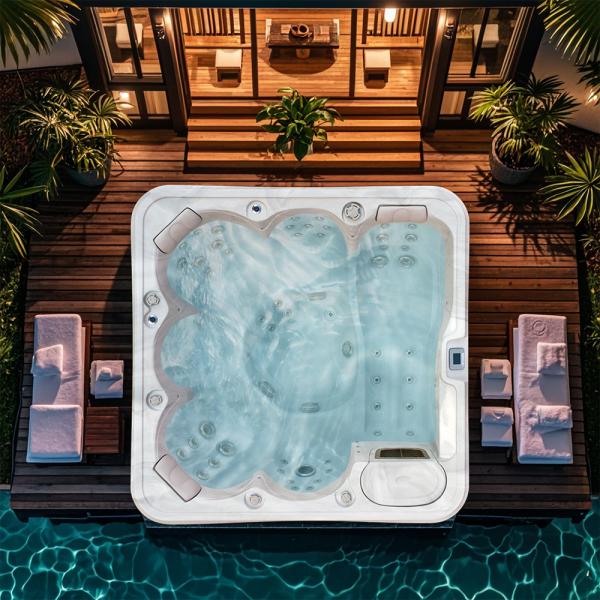 6 человек Жемчужная акриловая горячая ванна гидромассажный спа