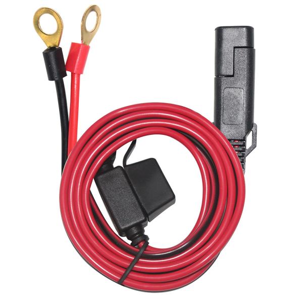 10A 2ft SAE から Eyelet 端末 太陽光電源ケーブル 16AWG 銅