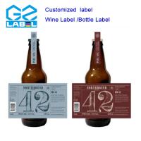 Étiquette de bouteille de bière en papier avec finition brillante en papier facile à appliquer et à enlever