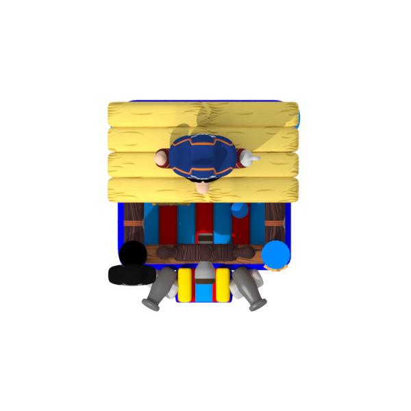 Дом прыжока детей ПВК 5кс5кс5м нового пирата печатания цифров тематический надувной