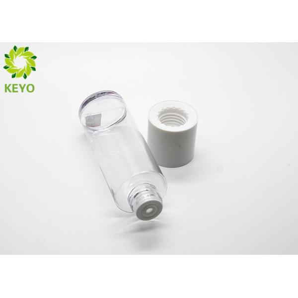 Clear Round PETG Material Empty Conditioner Bottle 110ml With White Screw Cap
