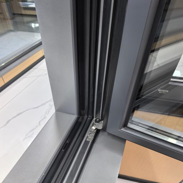 Fenêtre en verre trempé en alliage d'aluminium de qualité supérieure résistant aux intempéries pour maisons et bureaux avec matériel original SKATE