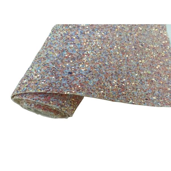 Elastic Fabric Backing Silver Glitter Fabric Soft And Sparkle Material