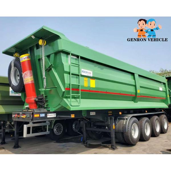 4 цапфы 60 заднего Tipper сброса тонн экспорта грузовика Semi к Кот-д'Ивуар