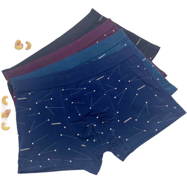Fashion Pure Cotton Men's Brief Boxer Briefs Printed Plus Size Boxer Briefs for