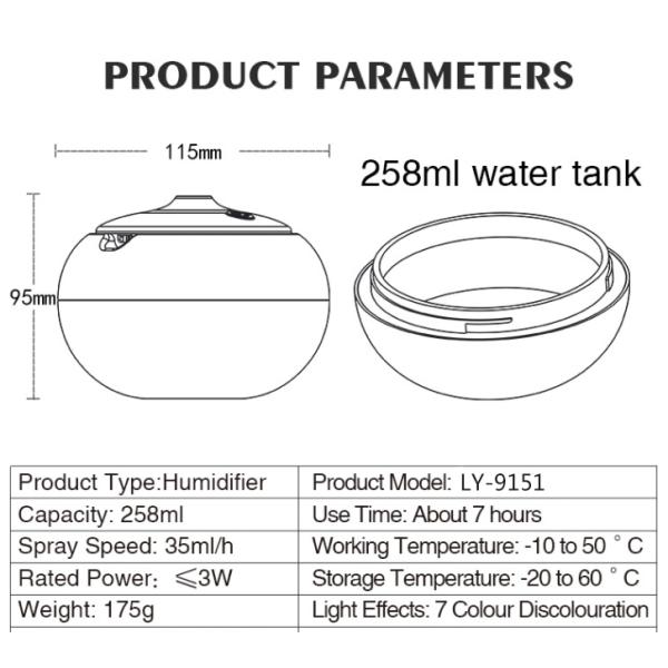 Spa Equipment Cool Mist Humidifier , 5W DC5V Ultrasonic Air Humidifier