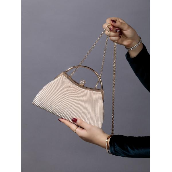 EUROPA Y LOS EEUU RETRO COLOR sólido anillo de mano recubierto moda cerradura cerrada bolsa de comedor cadena bolsa de cuerpo cruzado