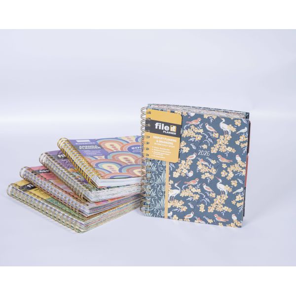 Wholesale A5 Thread Sewing Spiral Bound Loose-Leaf Planner Notebook Custom Design Paper Cover 120 Sheets Office School Diary