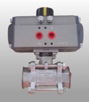 90 Degree Pneumatic Actuator Ball Valve Aluminum Alloy Rack Pinion