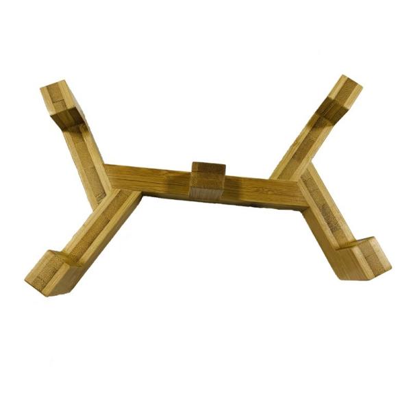 Bamboo Sustentável 2 em 1 Design resistente Anti-Rollover Pet Dog Bowl Holder para a sua sala de estar
