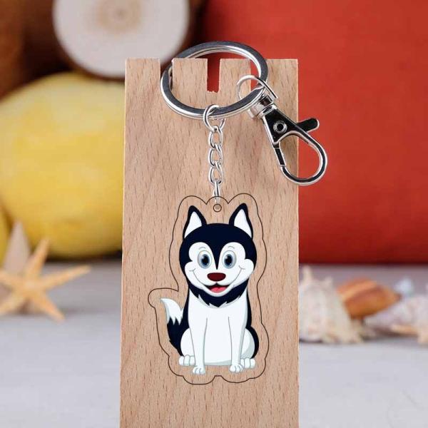 Chave de Chave Holográfica Acrílica Cartoons Cartoons Animais de estimação Impressos Chave de Chave