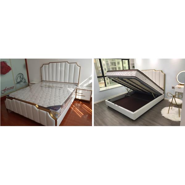 Leather Tufted Upholstered Bed Modern King Bedroom Sets