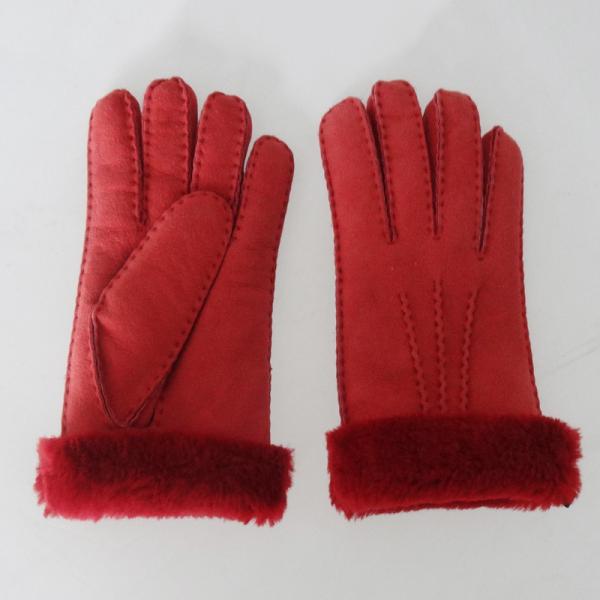 High quality Shearling Sheepskin Gloves sheepskin lamb fur thick leather gloves