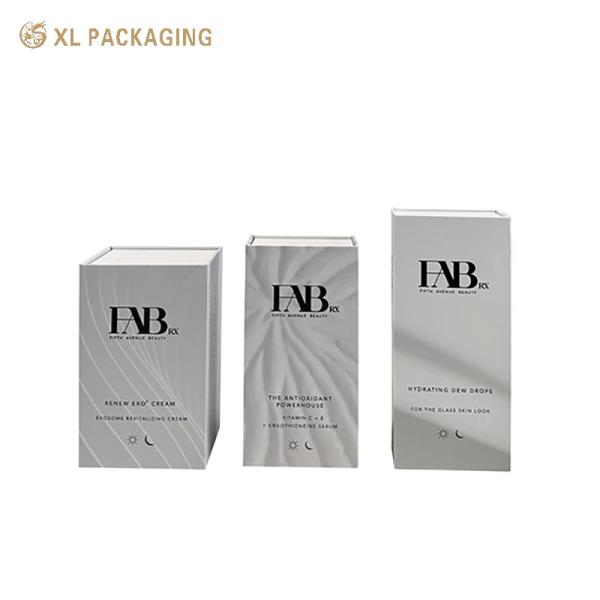 XL Packaging Custom Printed Cosmetic Boxes Embossed Black Foil Logo Kraft Paper Packaging Box for Eco Friendly Skincare Products