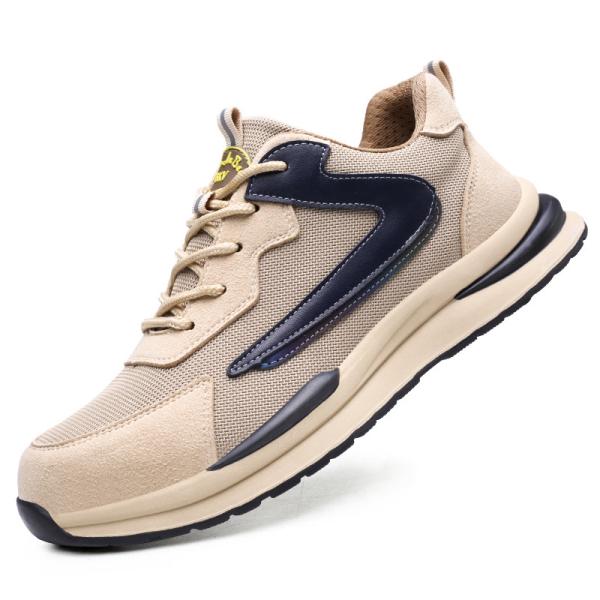 Shengjie New Men'S Anti-Smash Anti-Puncture Work Shoes Microfiber Leather Walking Style Safety Shoes
