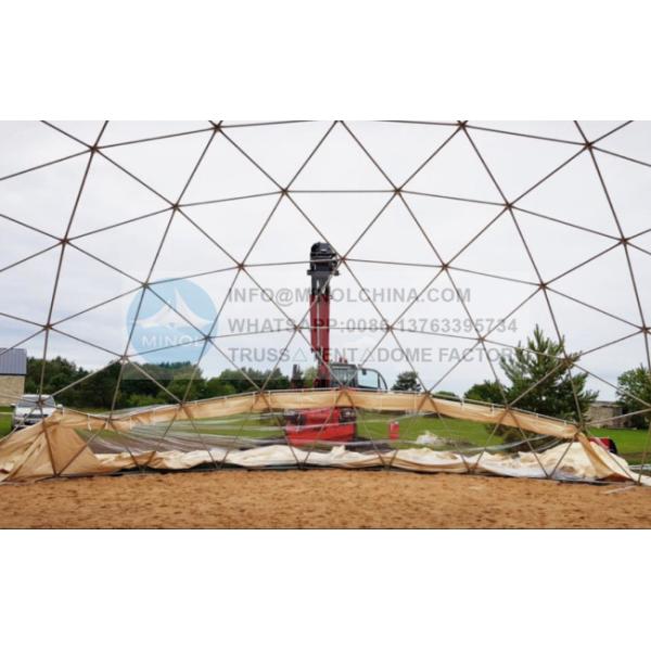850gsm PVC fabric Geodesic Heat Proof Event Dome Tent 20m Diameter