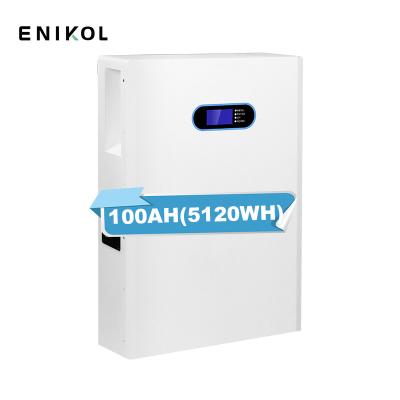 Indoor ESS 100ah Wall Mounted LiFePo4 Battery 48V Rechargeable Lithium Battery Packs