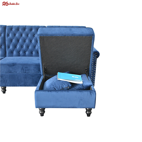 Minimalist Design Modular Saving Space Storage Fabric Sofa Sets Apartment Use
