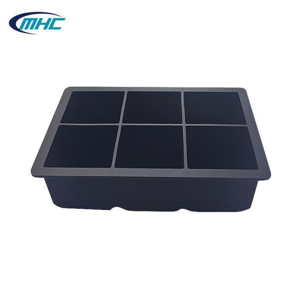 6 Cavities Silicone Ice Mold Stocked Ball Shaped Ice Cube Tray Customized