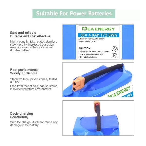 импеданс скутера 36V 4.8Ah 172.8Wh электрическим подгонянный блоком батарей